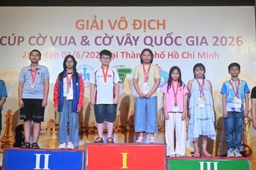 Hoàng Tấn Vinh giành 2 huy chương tại Giải vô địch cúp cờ vua và cờ vây quốc gia 2026