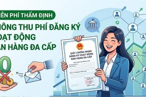 Miễn phí thẩm định cấp, gia hạn giấy phép bán hàng đa cấp