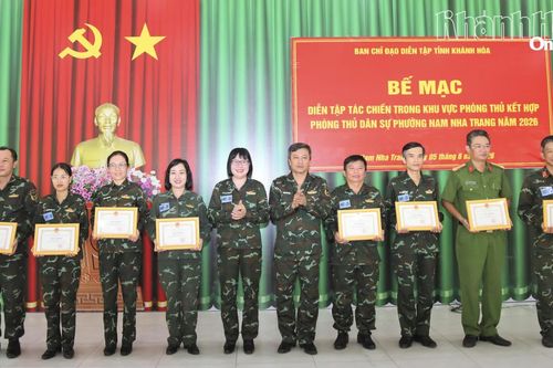 Phường Nam Nha Trang hoàn thành tốt nhiệm vụ diễn tập năm 2026