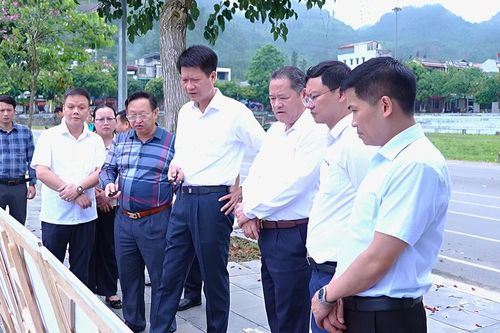 Đồng chí Phó Bí thư Tỉnh ủy, Chủ tịch Ủy ban MTTQ Việt Nam tỉnh kiểm tra các dự án tại xã Mường Khương