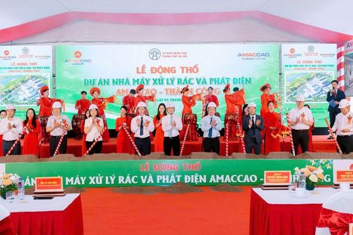 Tập đoàn AMACCAO động thổ dự án nhà máy điện rác tại Hà Nội và Vĩnh Long