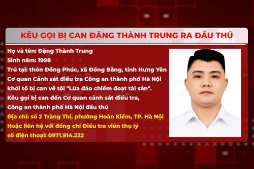 Kêu gọi bị can vụ lừa đảo ra đầu thú