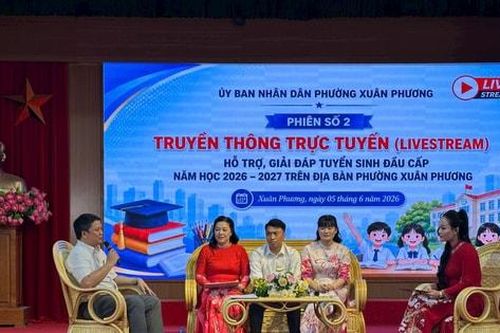 Phường Xuân Phương tổ chức thành công livestream hỗ trợ tuyển sinh đầu cấp năm học 2026 – 2027