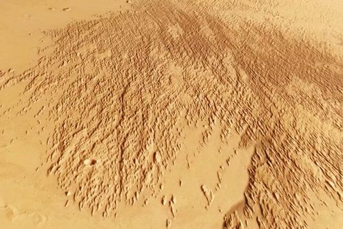 Hình ảnh tuyệt đẹp từ tàu Mars Express về cỗ máy phun cát trên sao Hỏa