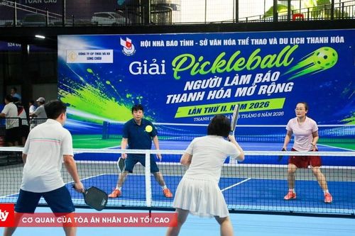Sôi nổi Giải Pickleball Hội Nhà báo Thanh Hóa