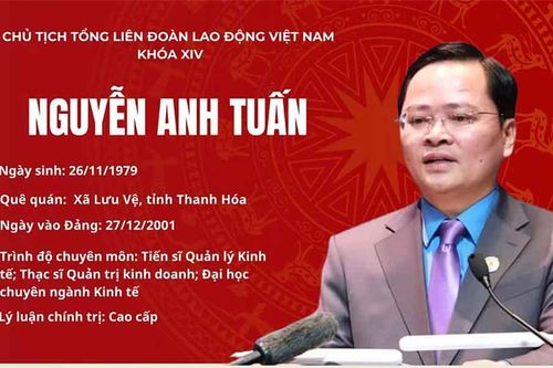 Đồng chí Nguyễn Anh Tuấn, Chủ tịch Tổng Liên đoàn Lao động Việt Nam khóa XIV