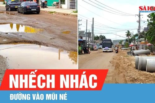 Nhếch nhác đường vào Mũi Né