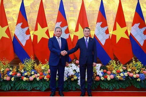 Thủ tướng Lê Minh Hưng và Thủ tướng Campuchia Hun Manet hội đàm
