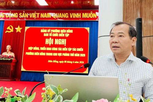Phường Diên Hồng triển khai nhiệm vụ diễn tập tác chiến trong khu vực phòng thủ năm 2026