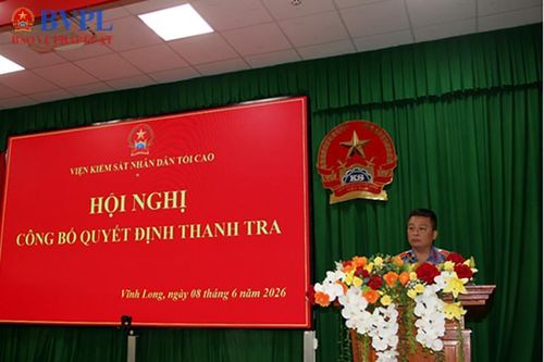 Công bố Quyết định thanh tra tại VKSND tỉnh Vĩnh Long
