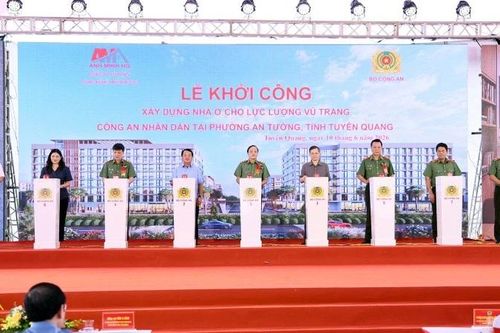 Khởi công dự án xây dựng nhà ở cho lực lượng Công an nhân dân tại tỉnh Tuyên Quang