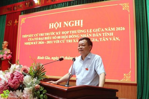Tổ đại biểu số 8 HĐND tỉnh tiếp xúc cử tri tại xã Bình Gia, Tân Văn