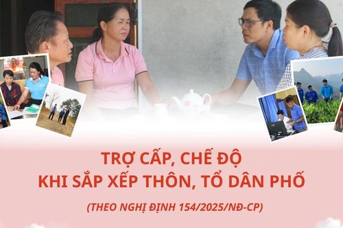 Trợ cấp, chế độ khi sắp xếp thôn, tổ dân phố