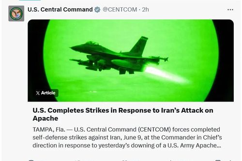 Mỹ và Iran rơi vào vòng xoáy trả đũa sau vụ Apache bị bắn rơi