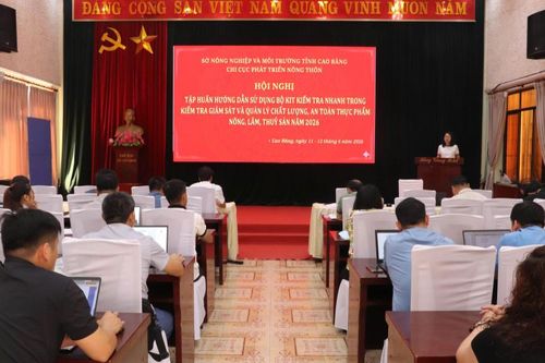 Tập huấn kiểm tra nhanh an toàn thực phẩm nông, lâm, thủy sản