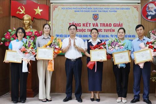 Trao giải Cuộc thi tìm hiểu các nghị quyết của Đảng và pháp luật về đạo đức công vụ