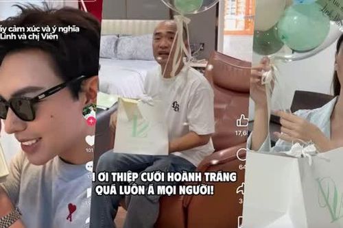 Tiến Luật, Erik, Lynk Lee bất ngờ vì thiệp cưới độc đáo của Viên Vibi