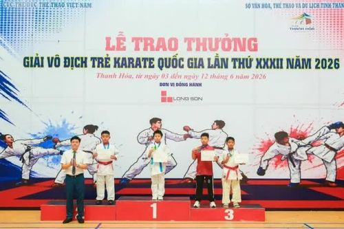 Đồng Nai giành 7 huy chương tại Giải vô địch trẻ Karate quốc gia 2026