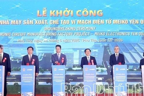 Khởi công Dự án Nhà máy sản xuất, chế tạo vi mạch điện tử Meiko Yên Quang trị giá 500 triệu USD