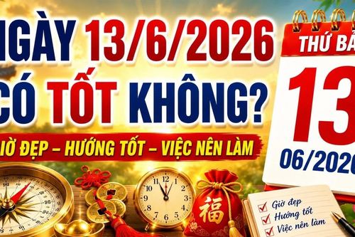 Lịch âm hôm nay 13/6/2026: Hướng tài lộc và các việc nên tránh