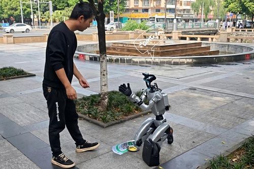 Chuyện lạ: Robot nhân hình ra đường... 'ăn xin' bằng mã QR