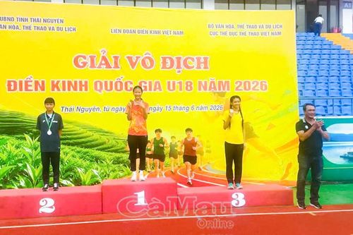 Điền kinh trẻ Cà Mau giành 8 huy chương tại Giải vô địch quốc gia U18