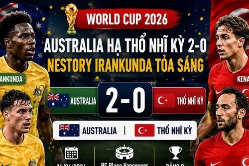 [INFOGRAPHIC] Australia đánh bại Thổ Nhĩ Kỳ 2-0 nhờ Irankunda và Metcalfe