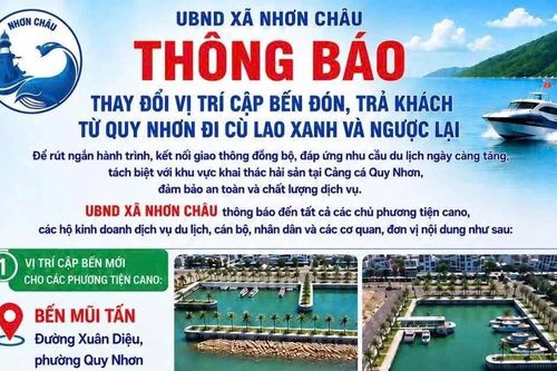 Từ 15-6, cano đi Nhơn Châu chuyển sang cập bến Mũi Tấn