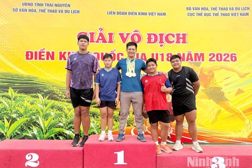 Điền kinh Ninh Bình xuất sắc giành 6 Huy chương Vàng tại Giải Vô địch Điền kinh quốc gia U18 năm 2026