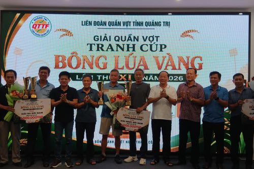 Bế mạc giải Quần vợt tranh cúp 'Bông lúa vàng' tỉnh Quảng Trị lần thứ XI