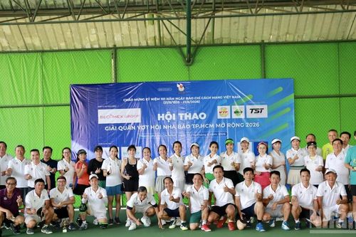 Giải Quần vợt Hội Nhà báo Thành phố Hồ Chí Minh 2026 kết thúc tốt đẹp