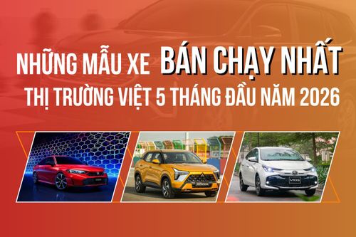 [Infographic] Những mẫu xe bán chạy nhất thị trường Việt Nam 5 tháng đầu năm 2026