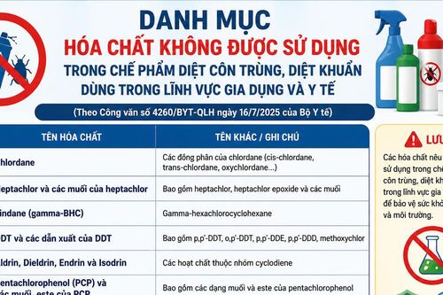 Xử lý nghiêm vi phạm về hóa chất, chế phẩm diệt côn trùng, diệt khuẩn