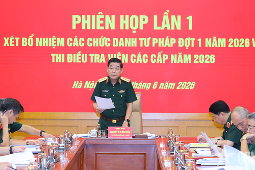 Thượng tướng Nguyễn Văn Gấu chủ trì họp Hội đồng Thi tuyển Điều tra viên Bộ Quốc phòng năm 2026