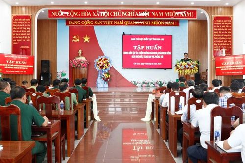 Tập huấn khung diễn tập tác chiến trong khu vực phòng thủ cho các địa phương