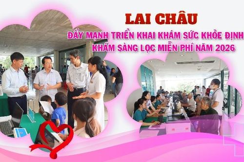 Lai Châu đẩy mạnh triển khai khám sức khỏe định kỳ, khám sàng lọc miễn phí năm 2026