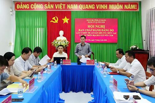 Đảng ủy xã Núi Cấm quyết nghị nhiều nội dung chính trị quan trọng
