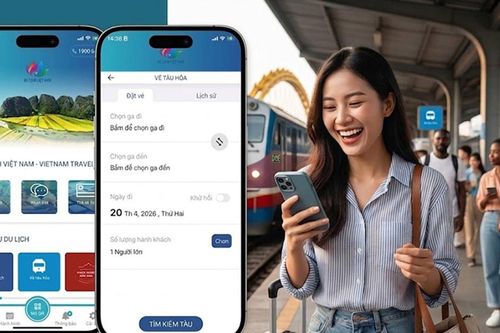 Đặt vé tàu hỏa trên ứng dụng 'Du lịch Việt Nam'