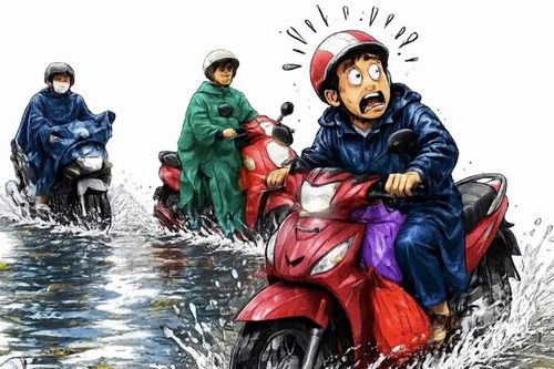 Đi đường ngày mưa
