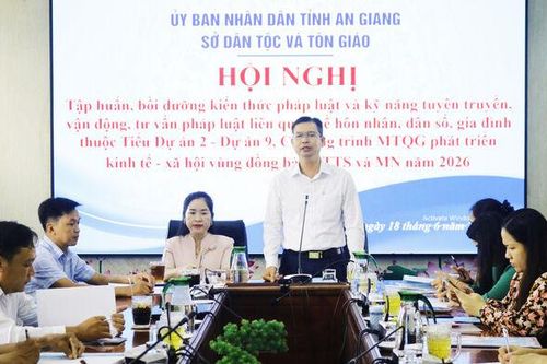 Sở Dân tộc và Tôn giáo tỉnh An Giang hướng dẫn triển khai Chương trình mục tiêu quốc gia cho đại biểu 8 xã