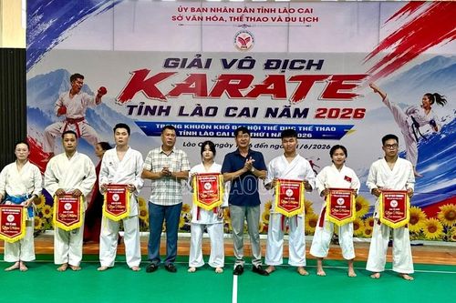 Khai mạc Giải vô địch karate tỉnh Lào Cai năm 2026