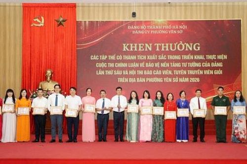 Phường Yên Sở tổng kết các cuộc thi tuyên truyền, bảo vệ nền tảng tư tưởng của Đảng