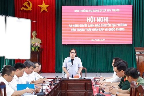 Khai mạc diễn tập tác chiến xã Tuy Phước trong khu vực phòng thủ tỉnh năm 2026