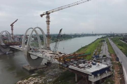 Dự án cầu Đuống mới bước vào giai đoạn nước rút