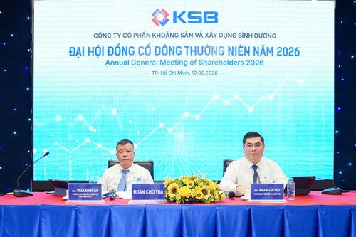 ĐHĐCĐ KSB 2026: Ước lãi 6 tháng vượt 65% kế hoạch, dồn lực phát triển khu công nghiệp và tăng công suất mỏ đá
