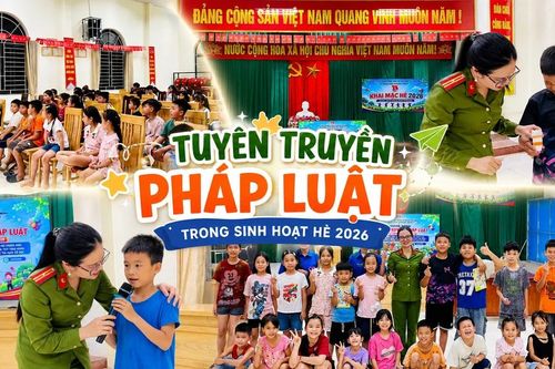 Công an xã mang đến những giờ sinh hoạt hè bổ ích, an toàn cho thanh, thiếu nhi