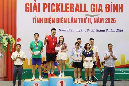 Bế mạc Giải Pickleball Gia đình tỉnh Điện Biên năm 2026