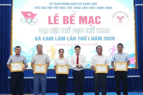 Bế mạc Đại hội Thể dục thể thao xã Cam Lâm lần thứ I năm 2026