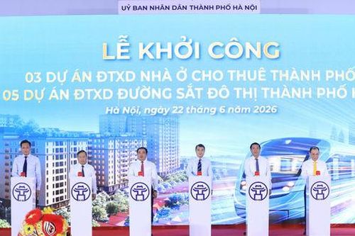Hà Nội khởi công đồng thời 5 tuyến đường sắt đô thị và 3 dự án nhà ở cho thuê