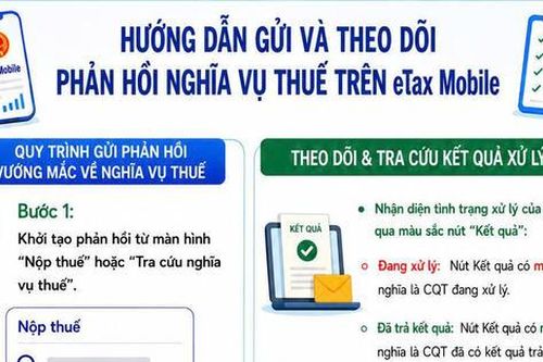 Hướng dẫn gửi và theo dõi phản hồi nghĩa vụ thuế trên eTax Mobile
